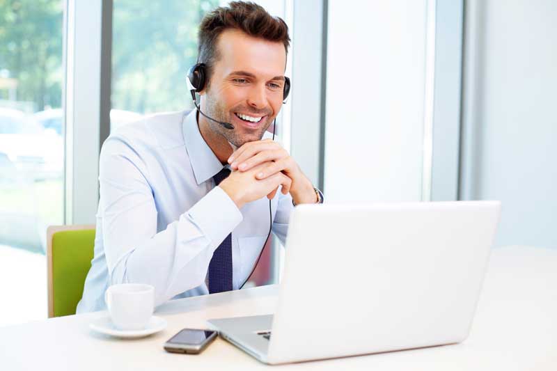 man working on laptop